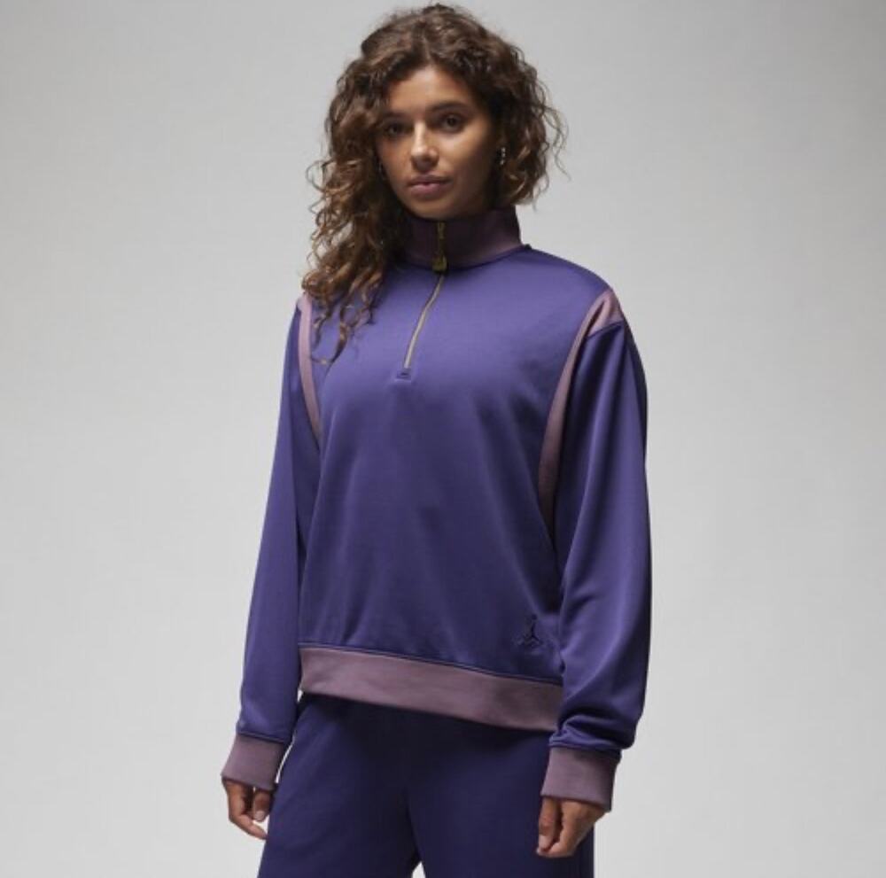 Women's Jordan (Her)itage 1/4 Zip Jacket Purple/Mauve Size Large